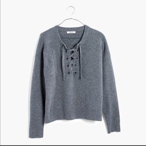 Madewell Lace up sweater